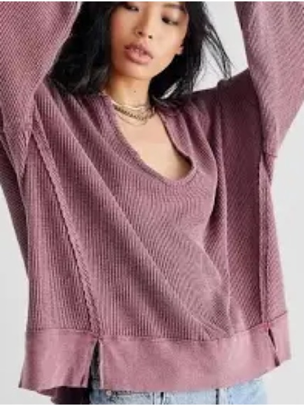 FREE PEOPLE Buttercup Thermal Sweater